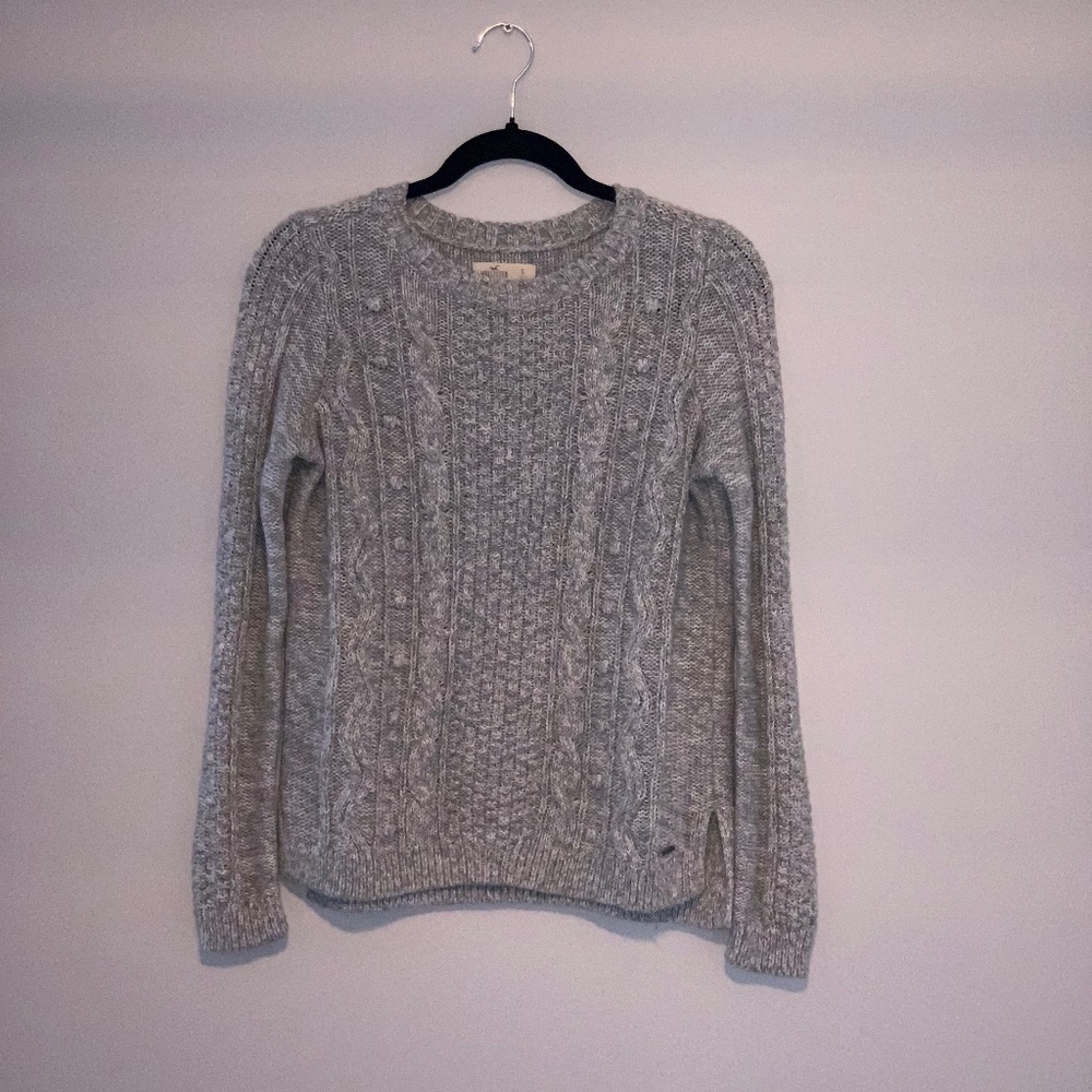 Hollister Gray Knit Sweater
